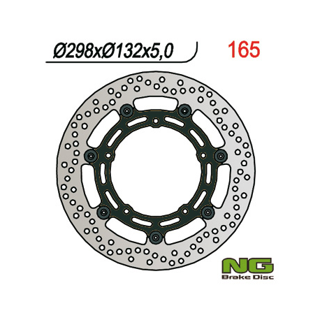 NG TARCZA HAMULCOWA PRZÓD YAMAHA FZ6/R6/MT03/MT07/MT09/XJ6 (NG165V) (298x132x5)(5X8,5MM)