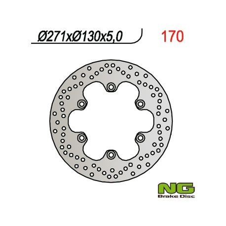 NG TARCZA HAMULCOWA PRZÓD KAWASAKI GPZ 500 S (90-03), GPZ 900R, GPZ600/750/900 (271x130x5) (6X10,5MM)