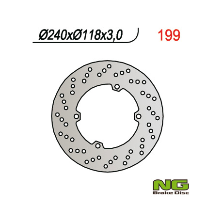 NG TARCZA HAMULCOWA PRZÓD HONDA CR 125/250 (90) (240x118x3)