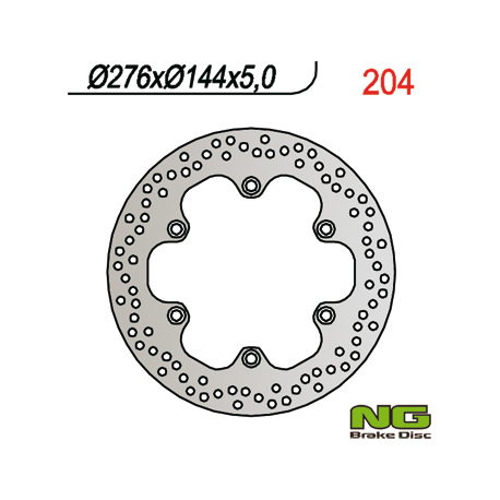 NG TARCZA HAMULCOWA PRZÓD HONDA CBR 600F (87-94), CBX /VT/FJS/VF, CBR 125R 03-09, TRIUMH 900 (276X144X5)