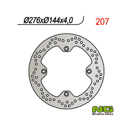 NG TARCZA HAMULCOWA PRZÓD HONDA XRV 750 (90-02) (276x144x4) (4x10,5mm)