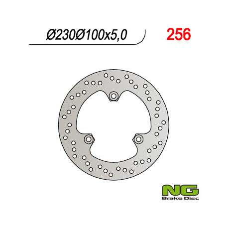 NG TARCZA HAMULCOWA TYŁ KAWASAKI GPZ500S '90-'03 (230x100x5) (3X10,5mm)