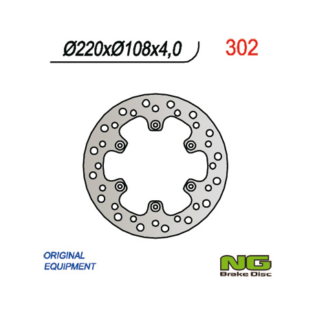 NG TARCZA HAMULCOWA TYŁ GAS GAS 94-99 (220x108x4 / 3,5 / 4)