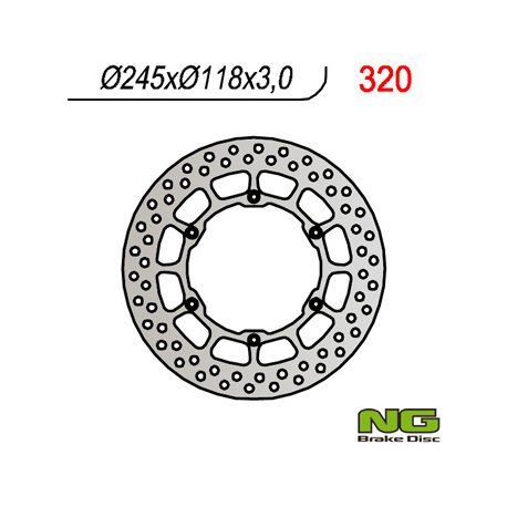 NG TARCZA HAMULCOWA PRZÓD YAMAHA YZ/YZF/WRF (245x118x3) (6X6,5MM)