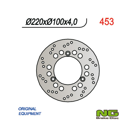 NG TARCZA HAMULCOWA PRZÓD SUZUKI BURGMAN 125/250 02-05 (220X100X4) 3 OTWORY SR.10,5