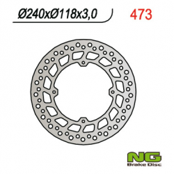 NG TARCZA HAMULCOWA PRZÓD HONDA CR 125/250/500 '84-'94, XR 250/400/600R (240x118x3) (4X6,5MM)