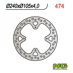 NG TARCZA HAMULCOWA TYŁ HONDA XR 650R 00-06 (240x105x4) (4X6,5MM)