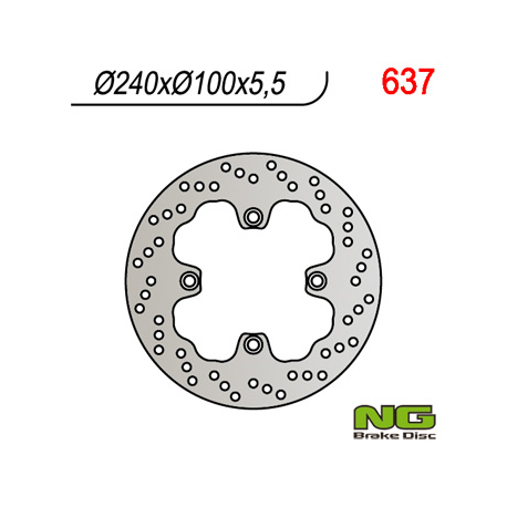 NG TARCZA HAMULCOWA TYŁ KAWASAKI ZZR 600 93-03, ZR7 98-03, ZR 550 (240x100x5,5)