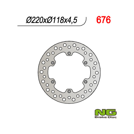 NG TARCZA HAMULCOWA TYŁ SUZUKI RM 125/250 (88-98), DRZ 400 (220x118x4,5)