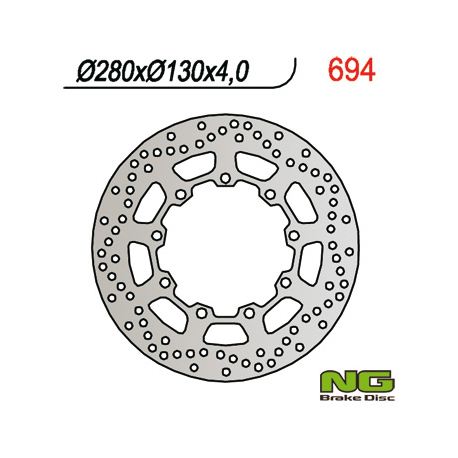 NG TARCZA HAMULCOWA PRZÓD KAWASAKI KLR 650 (90-12) (280X130X4)