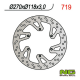 NG TARCZA HAMULCOWA PRZÓD SUZUKI DRZ 400 E/S 00-09, RM 125/250 96-08, YAMAHA YZ/YZF/WR (270X118X3,0MM) (6X6,5MM)