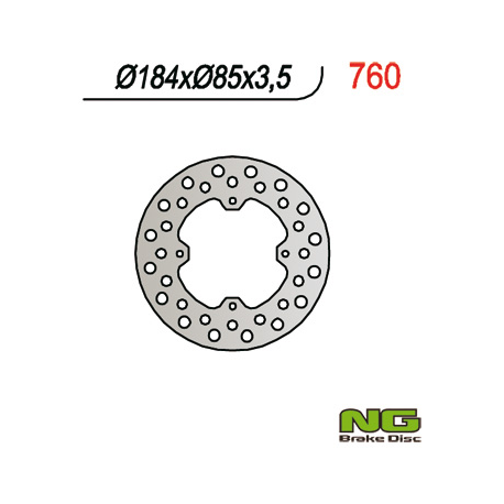 NG TARCZA HAMULCOWA TYŁ KAWASAKI, SUZUKI RM 80/85 (86-04) (184x85x3,5)