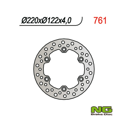 NG TARCZA HAMULCOWA TYŁ HONDA CR 125/250 85-88 (220x122x4)