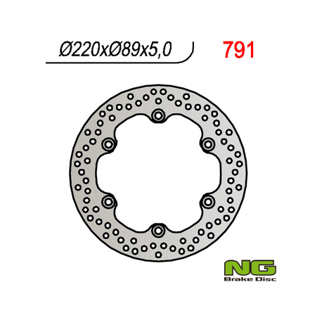 NG TARCZA HAMULCOWA TYŁ SUZUKI GSXR/ SV/ TL (220x89x5) (5X10,5MM)