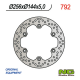 NG TARCZA HAMULCOWA TYŁ HONDA XL 1000V 03-11, CBR 1100XX 97-04, X11 00-03, VFR 750F 86-89 (256X144X5 MM) (6X10,5 MM)