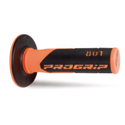 PROGRIP MANETKI PG801 OFF ROAD (22+25MM, DŁ.115MM) KOLOR POMARAŃCZOWY FLUO/CZARNY (DWUSKŁADNIKOWE) (PG801ORF/BK) (801-296)