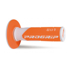 PROGRIP MANETKI PG801 OFF ROAD (22+25MM, DŁ.115MM) KOLOR BIAŁY/POMARAŃCZOWY FLUO (DWUSKŁADNIKOWE) (PG801WH/ORF) (801-242)