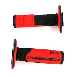 PROGRIP MANETKI PG801 OFF ROAD (22+25MM, DŁ.115MM) KOLOR CZARNY/CZERWONY (DWUSKŁADNIKOWE) (PG801BK/RD) (801-125)