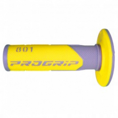 PROGRIP MANETKI PG801 OFF ROAD (22+25MM, DŁ.115MM) KOLOR SZARY/ŻÓŁTY (DWUSKŁADNIKOWE) (801-289) (PG801/1)