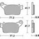 SBS KLOCKI HAMULCOWE KH436 STREET CERAMIC KOLOR CZARNY PASUJE DO: HONDA CBR600/1000, SUZUKI GSX-R600/750/1000/, YAMAHA R1, KAWAS