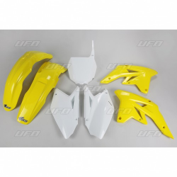 UFO KOMPLET PLASTIKÓW SUZUKI RMZ 250 '07-'09 KOLOR OEM (ŻÓŁTY/BIAŁY - Z BIAŁĄ TABLICĄ POD NUMERY STARTOWE) (SU407E999)