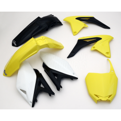 UFO KOMPLET PLASTIKÓW SUZUKI RMZ 250 '13 KOLOR OEM (ŻÓŁTY/CZARNY/BIAŁY)