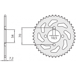 SUNSTAR ZĘBATKA TYLNA 4304 42 HONDA CBR 125 '04-'10 (JTR1206.42) (ŁAŃC. 428) (430442JT)