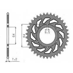 SUNSTAR ZĘBATKA TYLNA 809 53 SUZUKI DR 125SE '94-'00 (JTR809.53) (ŁAŃC. 428) (80953JT)