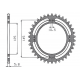 SUNSTAR ZĘBATKA TYLNA 857 39 YAMAHA XT 600 '83-94, XT 600Z TENERE 84-89 (JTR857.39) (ŁAŃC. 520) (85739JT)