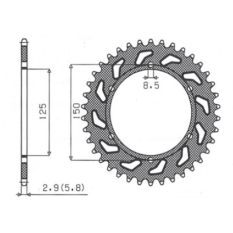 SUNSTAR ZĘBATKA TYLNA 899 48 KTM SX/EXC (JTR897.48) (ŁAŃC. 520) (89948JT)