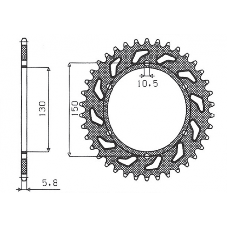 SUNSTAR ZĘBATKA TYLNA 236 45 HONDA NX 650 '88-'90, FMX 650 '05-'08, XR 600 88-90 (JTR245/3.45)* (ŁAŃC. 520) (430945JT)