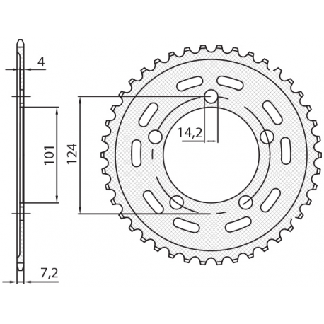 SUNSTAR ZĘBATKA TYLNA 4508 38 KTM 950/990/1190 RC8 /DUKE/ SUPERMOTO (JTR898.38) (ŁAŃC. 525) (450838JT)