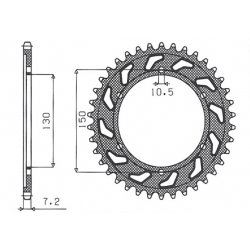 SUNSTAR ZĘBATKA TYLNA 300 42 YAMAHA TDM 900 '02-'13 (JTR300.42) (ŁAŃC. 525) (30042JT)