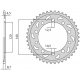 SUNSTAR ZĘBATKA TYLNA 4409 41 SUZUKI SV 1000 '03-'07, GSXR 1000 '01-'06 (JTR1800.41) (ŁAŃC. 530) (440941JT)