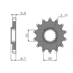 SUNSTAR ZĘBATKA PRZEDNIA 1248 13 KTM SX/EXC '91-'19 (JTF1901.13) (ŁAŃC. 520) (124813JT)