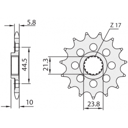 SUNSTAR ZĘBATKA PRZEDNIA 2133 13 SUZUKI RMZ 450 '08-'12 (JTF1441.13) (ŁAŃC. 520) (213313JT)