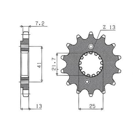 SUNSTAR ZĘBATKA PRZEDNIA 346 15 HONDA XL 600/650V '89-'07, XL 700V (JTF296.15) (ŁAŃC. 525) (34615JT)