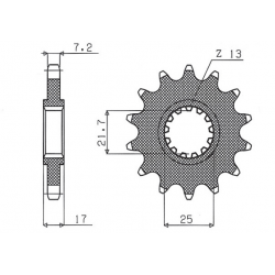 SUNSTAR ZĘBATKA PRZEDNIA 2041 15 HONDA CB 500 '94-'03, CBF 500 '04-'08 (JTF297.15) (ŁAŃC. 525) (204115JT)