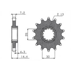 SUNSTAR ZĘBATKA PRZEDNIA 2047 15 HONDA CB 750F2 '92-'00 (JTF1332.15) (ŁAŃC. 525) (204715JT)