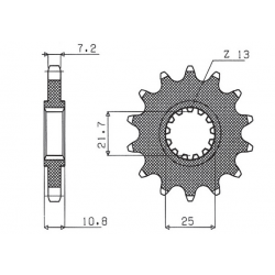 SUNSTAR ZĘBATKA PRZEDNIA 2142 16 YAMAHA R6 '06-'16 (JTF1586.16) (ŁAŃC. 525) (214216JT)