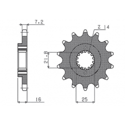 SUNSTAR ZĘBATKA PRZEDNIA 2050 15 DUCATI 796/916/944/996 (JTF740.15) (ŁAŃC. 525) (205015JT)