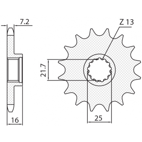 SUNSTAR ZĘBATKA PRZEDNIA 2093 15 KAWASAKI ZX6R '98-'02 (JTF1535.15) (ŁAŃC. 525) (209315JT)