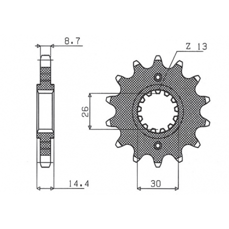 SUNSTAR ZĘBATKA PRZEDNIA 339 17 HONDA CBR 1100 XX '97-'07, CBR 1000F (JTF339.17) (ŁAŃC. 530) (33917JT)