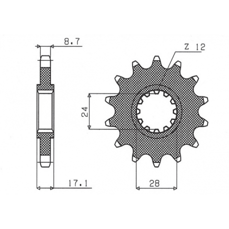 SUNSTAR ZĘBATKA PRZEDNIA 295 15 HONDA CBR 600F '87-'98 (JTF295.15) (ŁAŃC. 530) (29515JT)