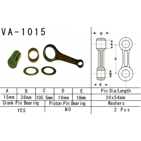 VESRAH KORBOWÓD HONDA TRX 250 TE FOURTRAX RECON '09-'19 (VA1015) (MADE IN JAPAN)