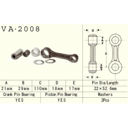 VESRAH KORBOWÓD YAMAHA YFM 350 (YFM350) BANSHEE '87-'06 (VA2008)