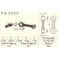 VESRAH KORBOWÓD YAMAHA YFS 200 (YFS200) BLASTER '88-'06 (VA2009) (MADE IN JAPAN)