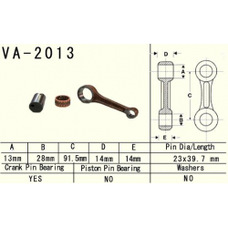 VESRAH KORBOWÓD YAMAHA YFM 80 (YFM80) '85-'08 (VA2013)