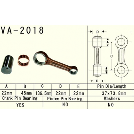 VESRAH KORBOWÓD YAMAHA YFM 660 (YFM660) RAPTOR '02-'05, GRIZZLY YFM 660 (YFM660) '02-'08 (VA2018) (MADE IN JAPAN)