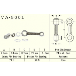 VESRAH KORBOWÓD HONDA CR 250 '84-'01 (VA5001) (MADE IN JAPAN) GAS GAS NEW EC 250/300 '18-'19 GAS GAS ENGINE